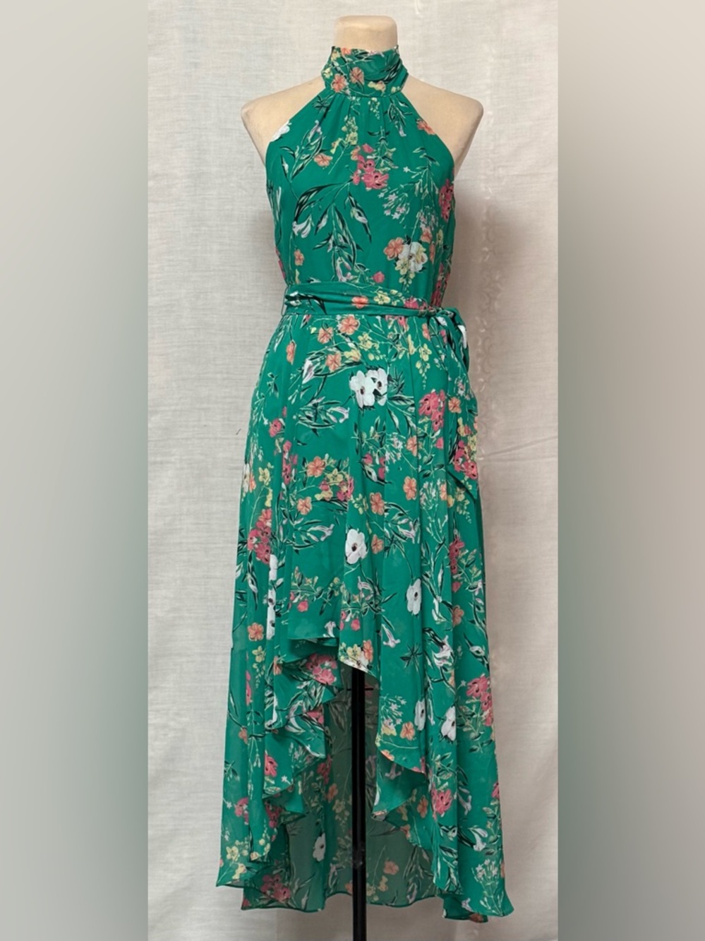 Eliza J Floral Sleeveless High-Low Maxi Dress